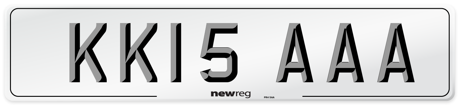 KK15 AAA Number Plate from New Reg
